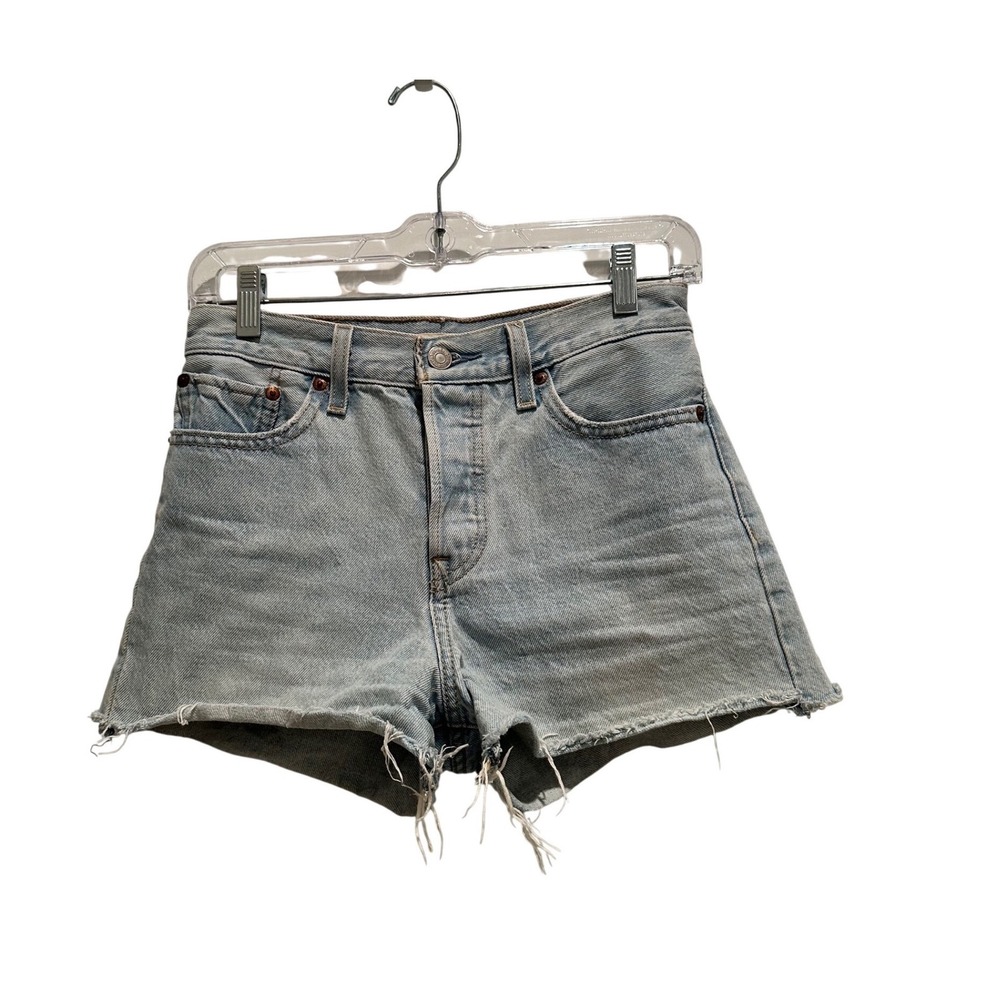 Levi's Denim Wedgie Shorts Size 25 Light Wash Button Fly Jorts‎